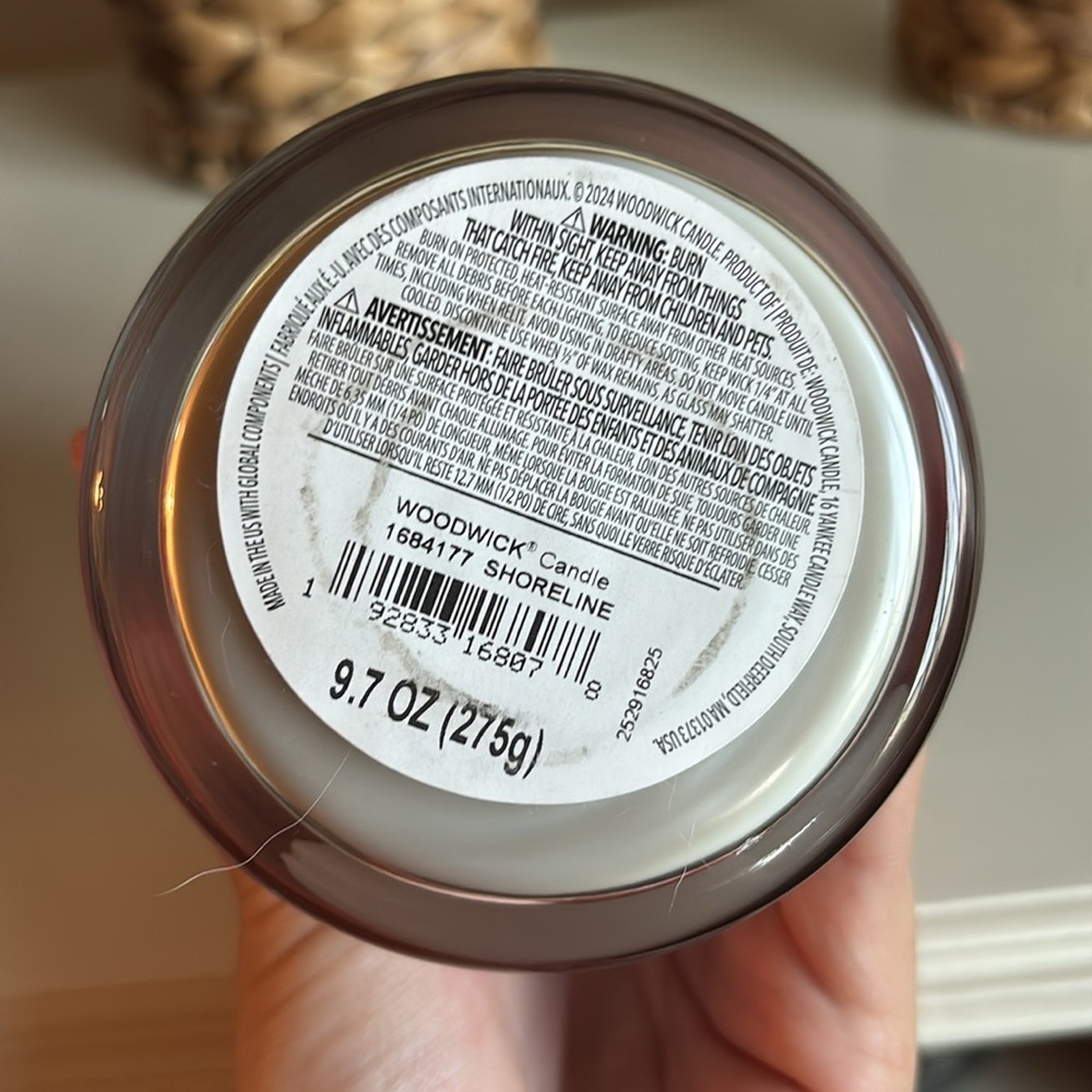 Melon Blossom Coastal Sunset & Palo Santo Single Wick WoodWick Candle - Picture 4 of 4
